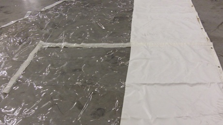 10 ft. Clear/White Vinyl End Tarp
